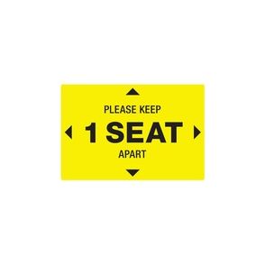 Avery Surface Safe PLEASE KEEP 1 SEAT APART Decals