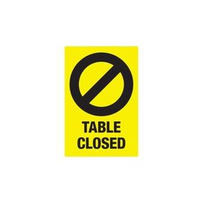 Avery Surface Safe TABLE CLOSED Preprinted Decals