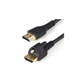StarTech.com 2m(6ft) HDMI Cable with Locking Screw, 4K 60Hz HDR High Speed HDMI 2.0 Cable with Ethernet, Secure Locking Connector, M/M