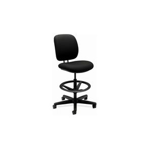 HON ComforTask Stool | Extended Height, Footring | Black Fabric