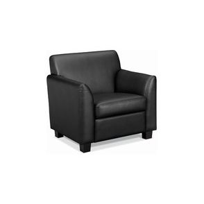 HON Circulate Tailored Club Chair | Black SofThread Leather
