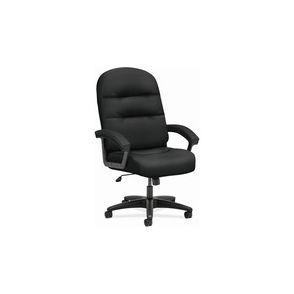 HON Pillow-Soft Executive High-Back Chair | Fixed Arms | Black Fabric