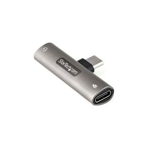StarTech.com USB C Audio & Charge Adapter, USB-C Audio Adapter with 3.5mm Headset Jack and USB Type-C PD Charging, For USB-C Phone/Tablet