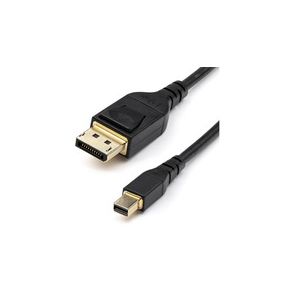 StarTech.com 6ft 2m VESA Certified Mini DisplayPort to DisplayPort 1.4 Cable, 8K 60Hz HBR3 HDR, Super UHD 4K 120Hz, mDP to DP Slim Cord