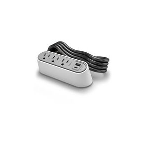 Wiremold Desktop Power Center Series - Power Center Slim - 6ft Cord - White