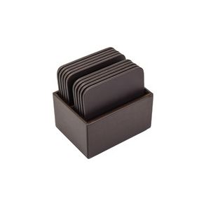 Dacasso Leather Square Coaster Set