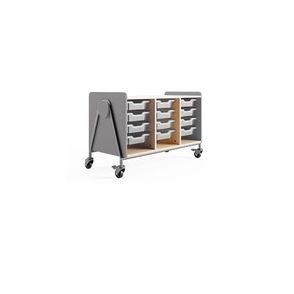 Safco Whiffle Typical Triple Rolling Storage Cart