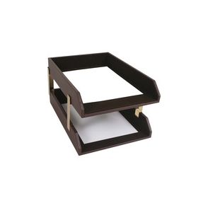 Dacasso Leather Double Legal-Size Trays