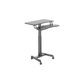 Kantek Mobile Sit-to-Stand Desk with Foot Pedal