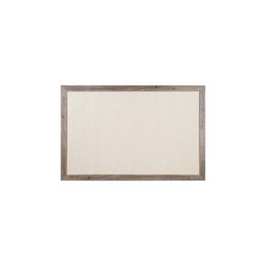 U Brands Linen Bulletin Board, 35" X 23" , Rustic Wood Frame