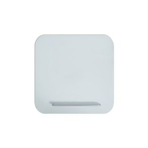U Brands Magnetic White Glass Dry-Erase Board, 35" X 35"