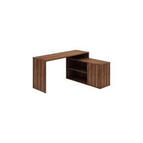 Lorell L-Shape Workstation with Cabinet