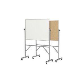 Ghent Reversible Cork Bulletin Board/Magnetic Whiteboard with Aluminum Frame
