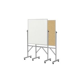 Ghent Reversible Cork Bulletin Board/Magnetic Whiteboard with Aluminum Frame