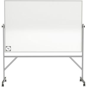 Ghent Hygienic Porcelain Mobile Whiteboard with Aluminum Frame