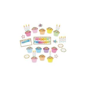 Ashley Birthday Cupcake Bulletin Board Set