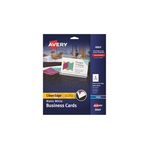 Avery Clean Edge Business Cards, 2" x 3.5" , White, 160 (08869)
