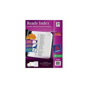 Avery Ready Index Binder Dividers - Customizable Table of Contents