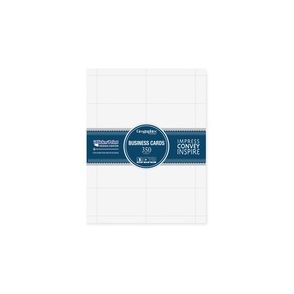 Geographics Inkjet, Laser Business Card - White - Recycled - 30% Recycled Content