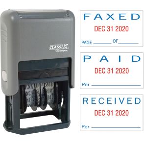 Xstamper Self-Inking Paid/Faxed/Received Dater