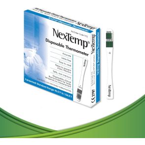 NexTemp Single-Use Thermometers, Individually Wrapped - 100 Pack