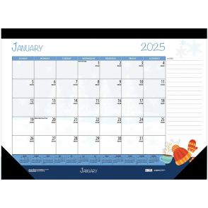House of Doolittle Monthly Deskpad Calendar Seasonal Holiday Depictions 22 x 17 Inches