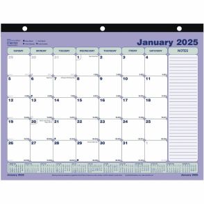 Brownline Monthly Desk Pad/Wall Calendar, 11"x 8-1/2" , English