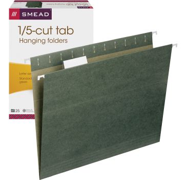 Smead 1/5 Tab Cut Letter Recycled Hanging Folder