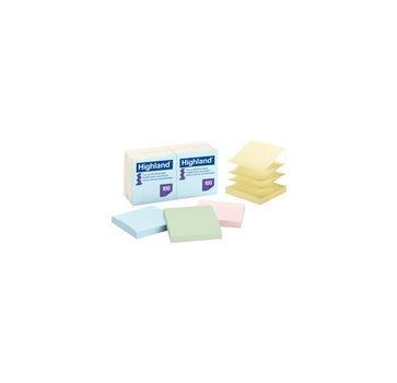 Highland Self-sticking Pastel Pop-up Notepads