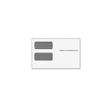 TOPS Clear Double Window 1099-R Envelopes
