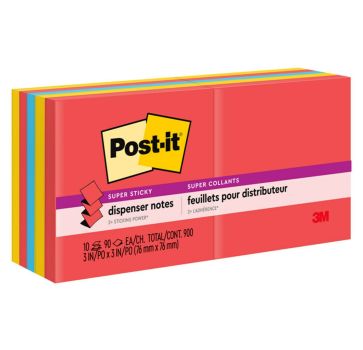 Post-it Super Sticky Dispenser Notes - Playful Primaries Color Collection