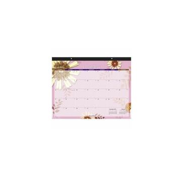 At-A-Glance 2024 Paper Flowers Monthly Desk Pad, Standard, 21 3/4" x 17"