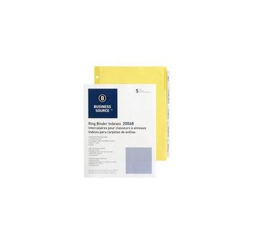 Business Source Buff Stock Ring Binder Indexes
