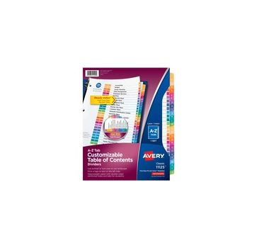 Avery Ready Index A-Z Table of Contents Dividers