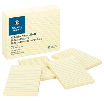 Business Source Ruled Adhesive Notes