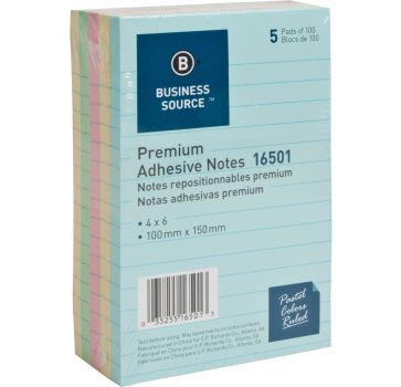 Business Source Ruled Adhesive Notes