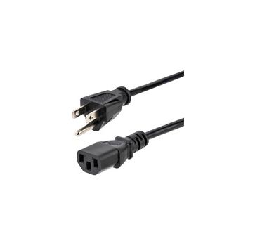 StarTech.com 25ft(7.6m) Computer Power Cord, NEMA 5-15P to C13, 10A 125V 18AWG, Black Replacement AC PC Power Cord, TV/Monitor Power Cable
