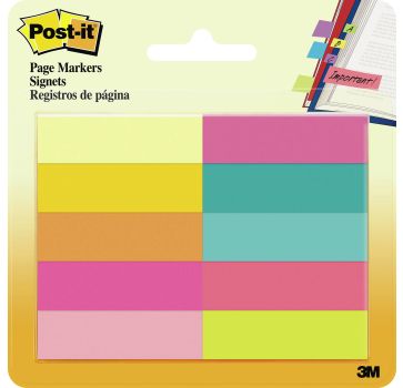 Post-it Page Markers - 1/2"W - Bright Colors