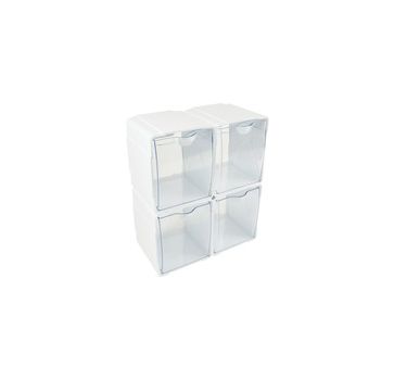 Deflecto Tilt Bin Interlocking Storage Organizer