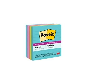 Post-it Super Sticky Lined Notes - Supernova Neons Color Collection