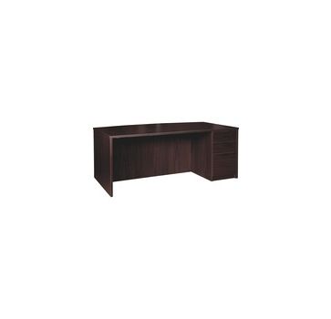 Lorell Prominence 2.0 Bowfront Right-Pedestal Desk