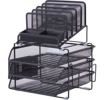 Lorell Divided 4-tier Desktop Organizer