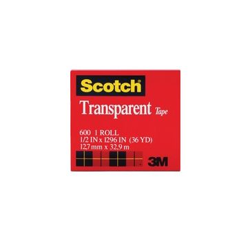 Scotch Transparent Tape - 1/2"W