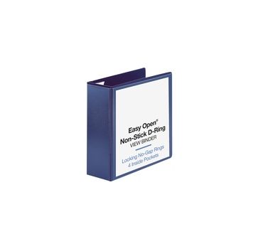 Business Source Easy Open Nonstick D-Ring View Binder