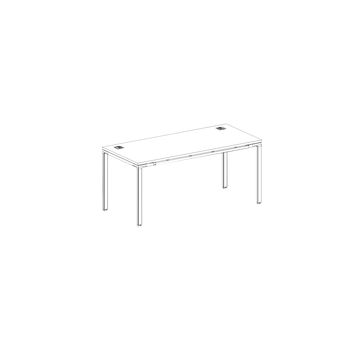 Boss Desk with 2 Round Grommets