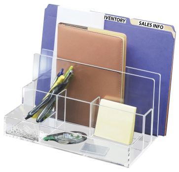Kantek Acrylic File Sorter Desk Organizer