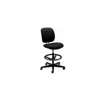 HON ComforTask Stool | Extended Height, Footring | Black Fabric