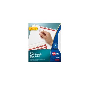 Avery Print & Apply Clear Label Dividers - Index Maker Easy Apply Label Strip