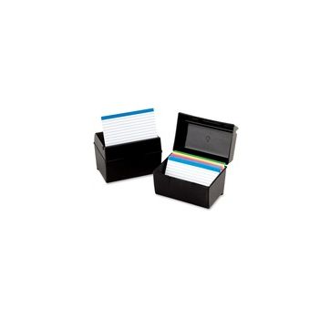 Oxford Plastic Index Card Boxes with Lids