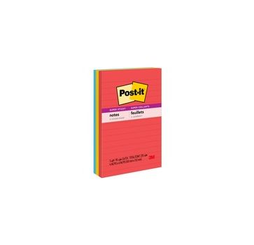 Post-it Notes Original Lined Notepads -Playful Primaries Color Collection